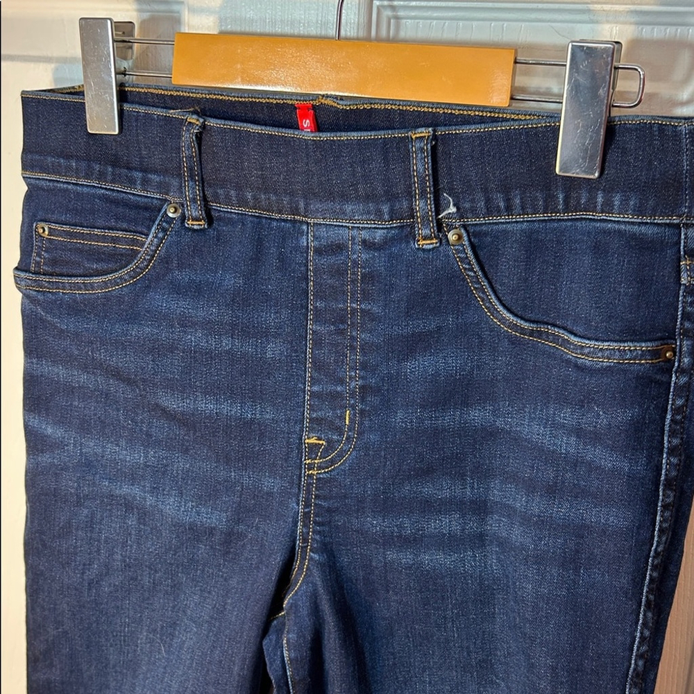SPANX High Rise Ankle Skinny Jeans Dark Blue Jeans size medium - Picture 4 of 8